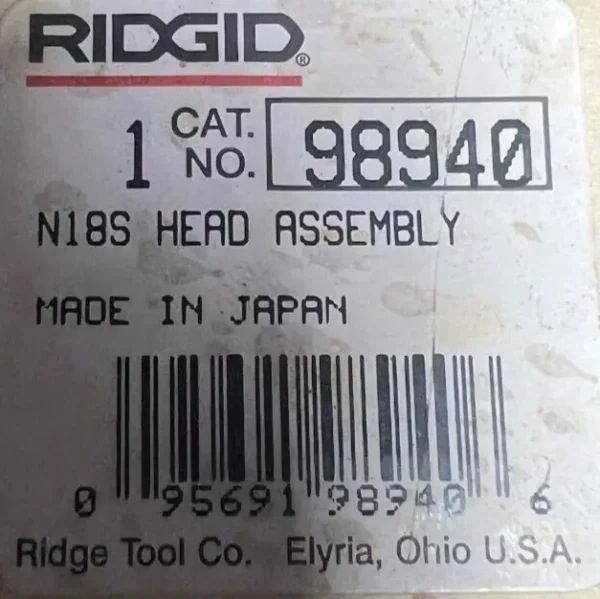 Conjunto de cabeça de cortador de parafuso Ridgid N18S *NOVO* para cortador de parafuso 18" # 98940 - Imagem 2